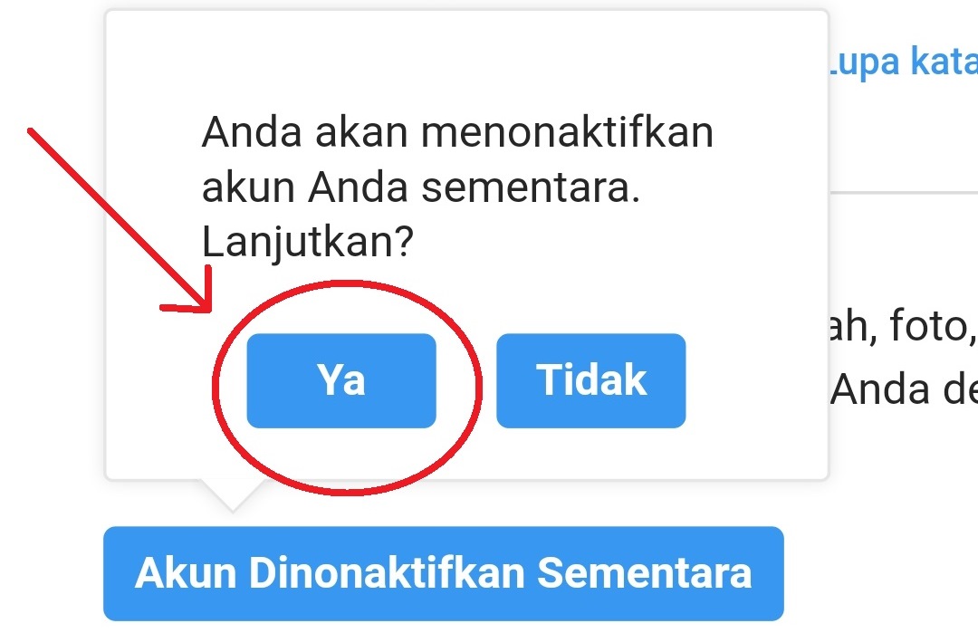 Cara Deactive Akun Instagram