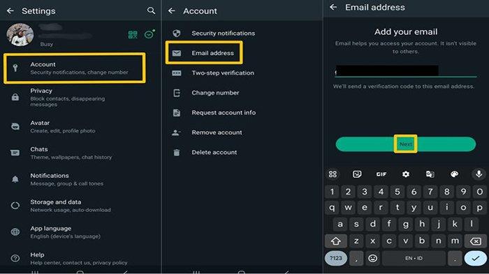 Cara Login WhatsApp dengan Email 