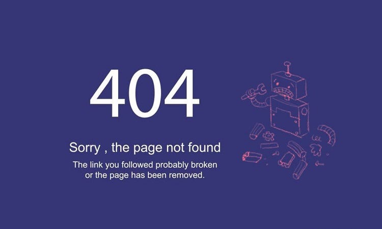 Error 404 Page Not Found